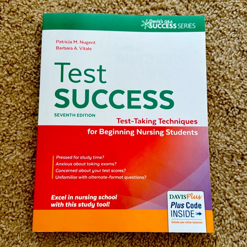 Test Success NCLEX test prep book.